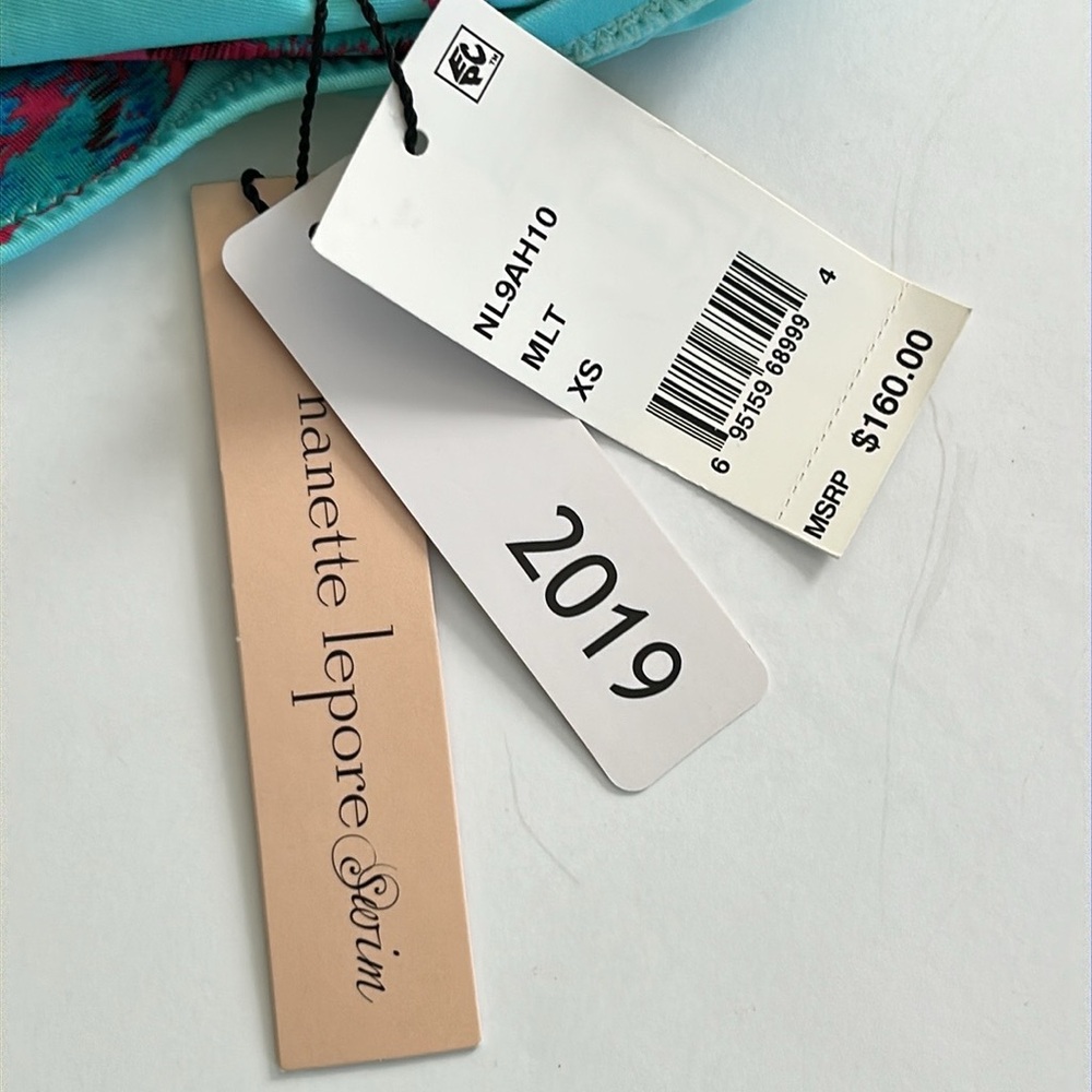 Nanette Lepore Turquoise and Pink Swimsuit - Picture 7 of 7